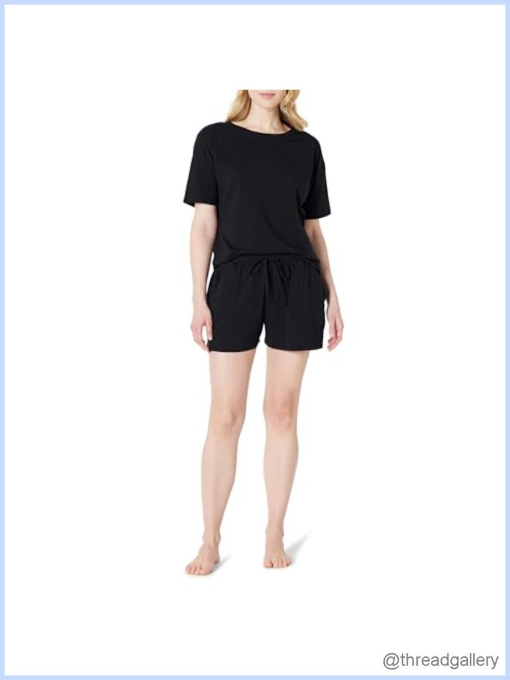 Women's Soft Cotton Blend Short Sleeve Tee & Short Sleepwear Set